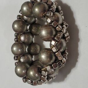 Metal ball weave bracelet